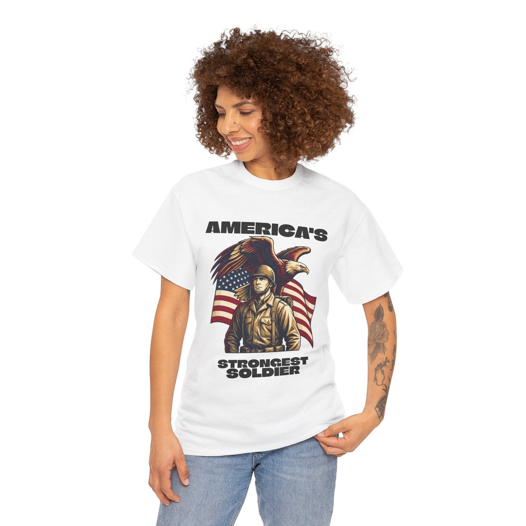 T-Shirt — "America's Strongest Soldier" Graphic Tee