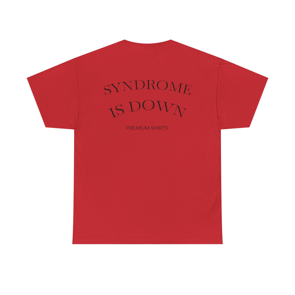 T-Shirt — “my style is up” Graphic Tee with Back “Syndrome is Down” Text