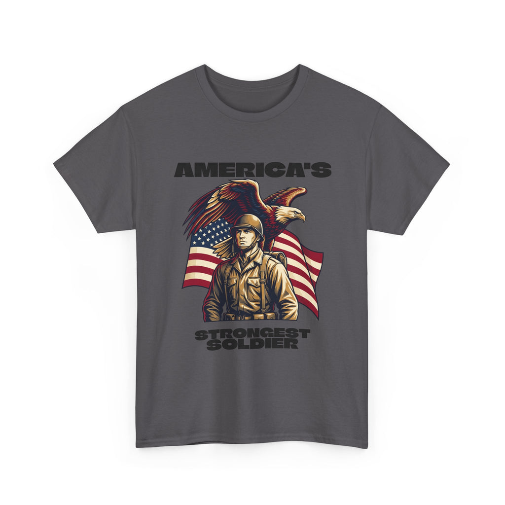 T-Shirt — "America's Strongest Soldier" Graphic Tee