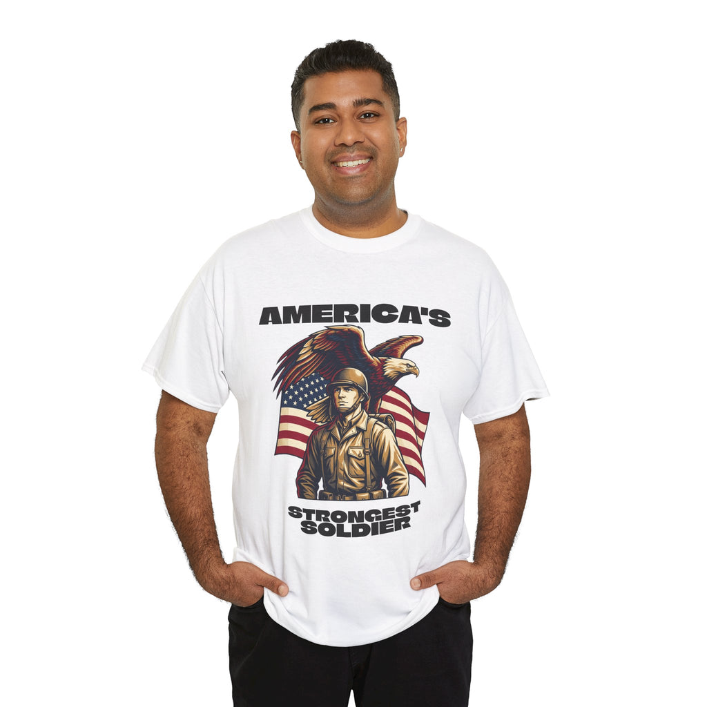 T-Shirt — "America's Strongest Soldier" Graphic Tee