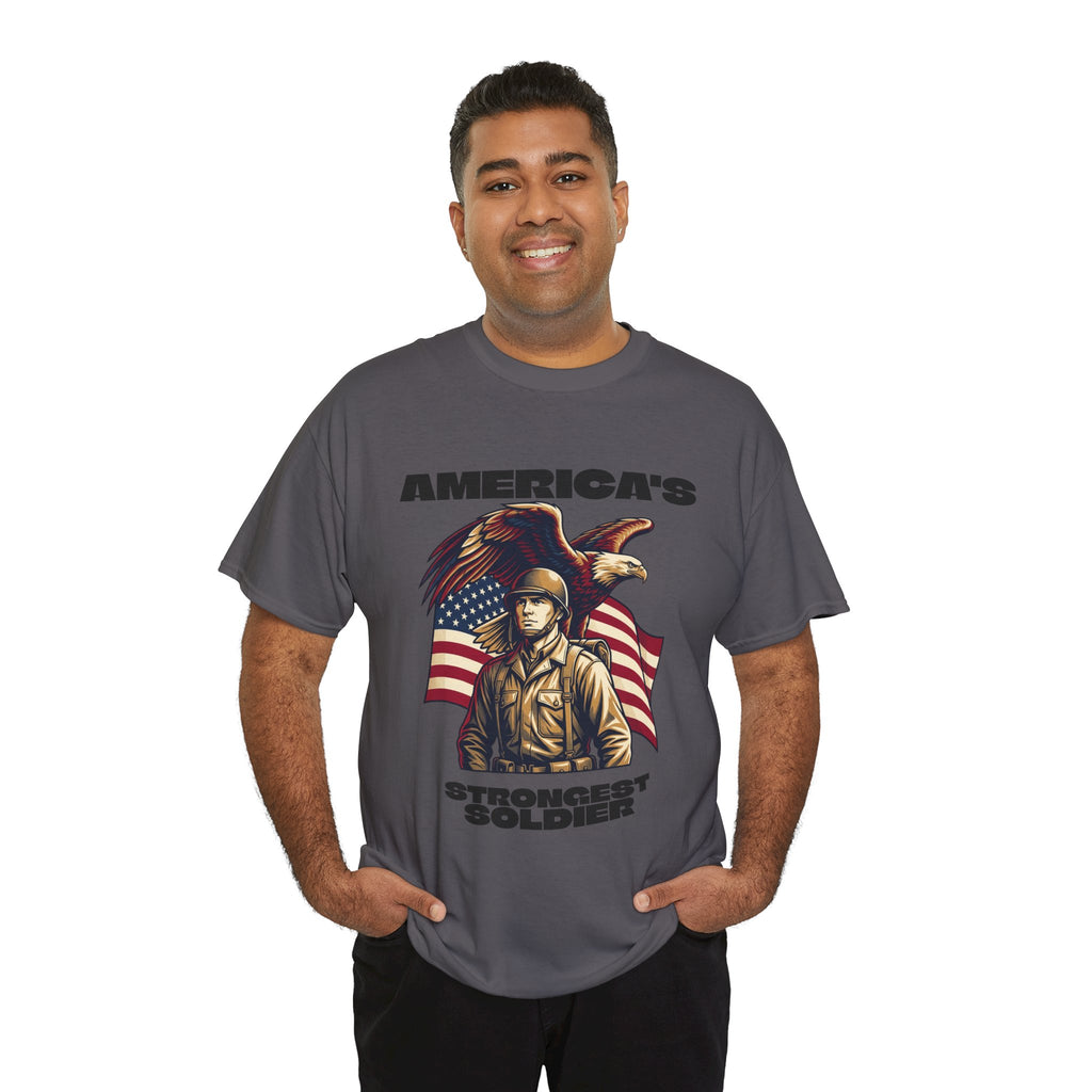 T-Shirt — "America's Strongest Soldier" Graphic Tee