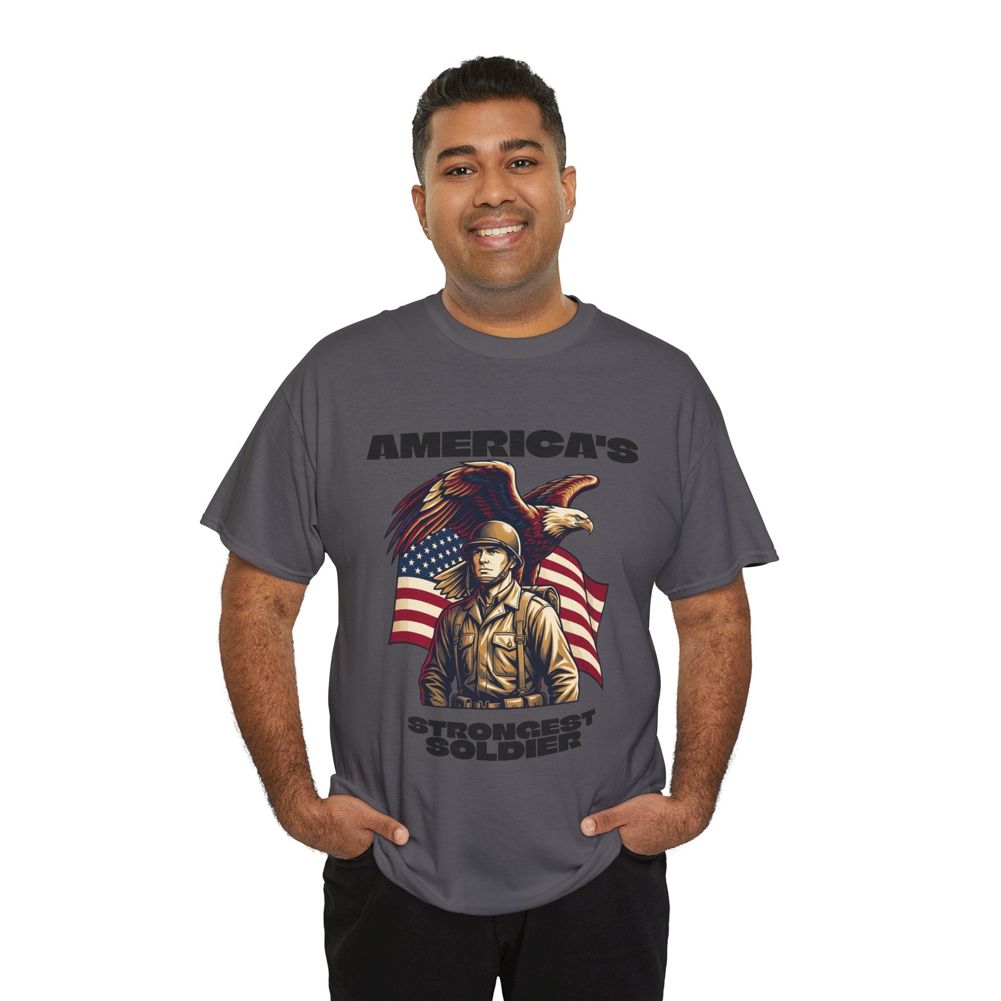 T-Shirt — "America's Strongest Soldier" Graphic Tee